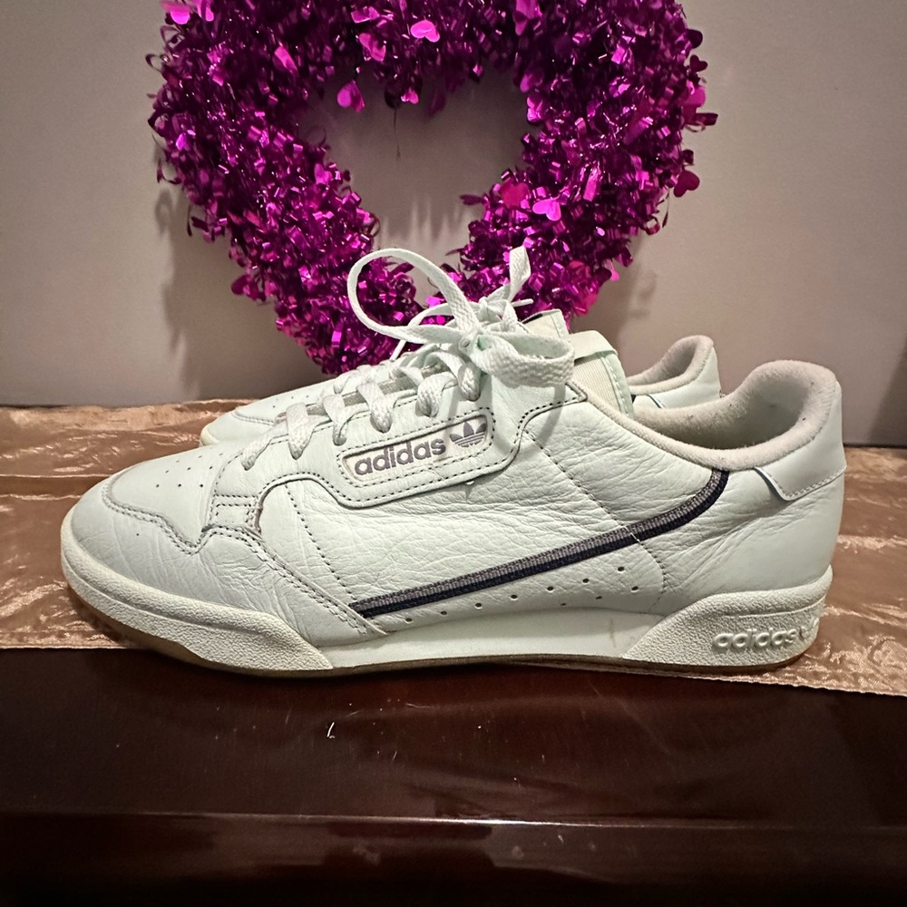 Adidas Cream Leather Sneakers